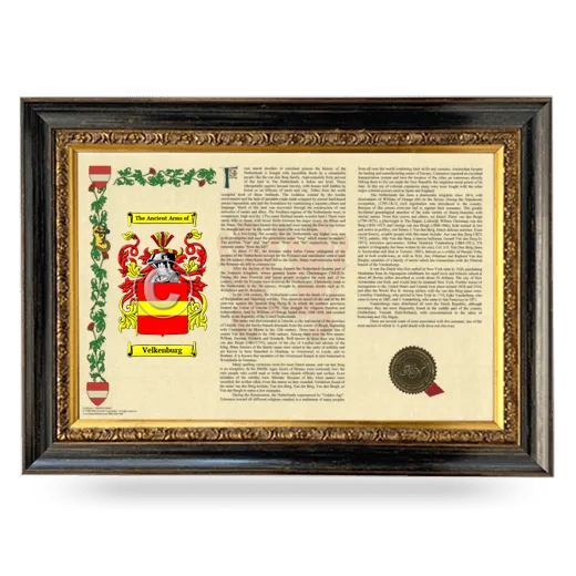 Velkenburg Armorial Landscape Framed - Heirloom