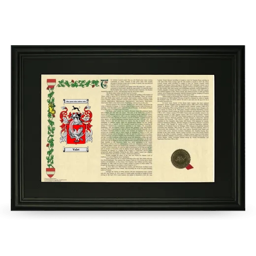 Valet Deluxe Armorial Landscape Framed- Black