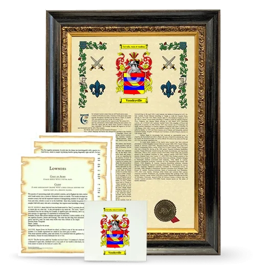 Vaudryville Framed Armorial, Symbolism and Large Tile - Heirloom