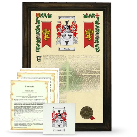 Vietch Framed Armorial, Symbolism and Large Tile - Brown