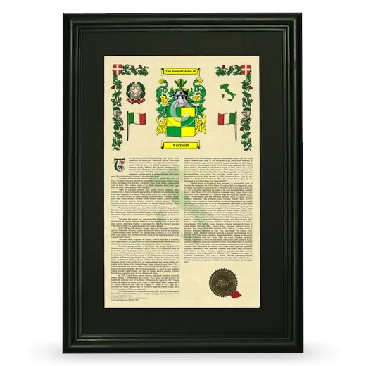 Varriale Deluxe Armorial Framed - Black