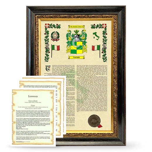 Varriale Framed Armorial History and Symbolism - Heirloom