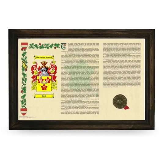 Vais Armorial Landscape Framed - Brown