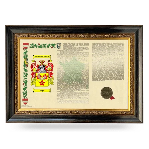 Vaye Armorial Landscape Framed - Heirloom