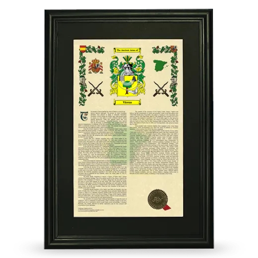 Vicens Deluxe Armorial Framed - Black