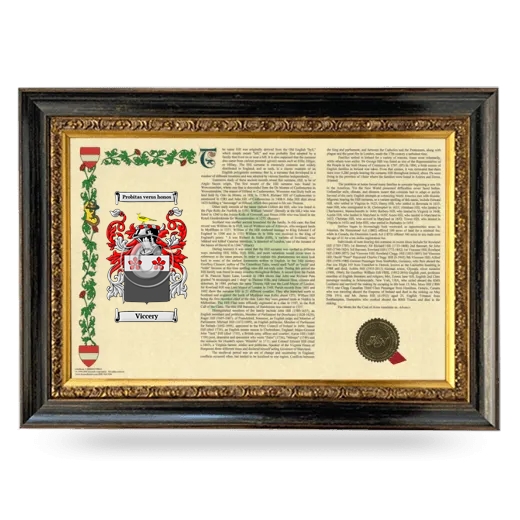 Viccery Armorial Landscape Framed - Heirloom