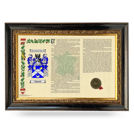 Vignaud Armorial Landscape Framed - Heirloom