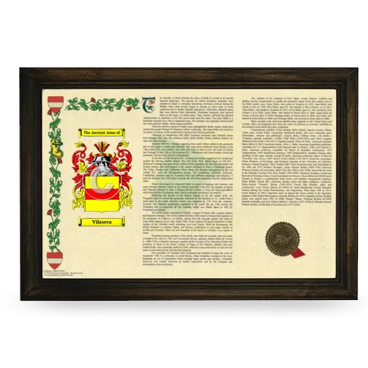 Vilaseca Armorial Landscape Framed - Brown