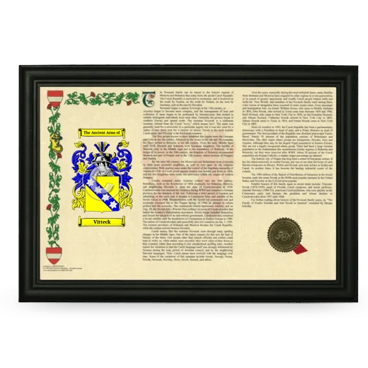 Vitteck Armorial Landscape Framed - Black