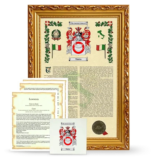 Viotto Framed Armorial, Symbolism and Large Tile - Gold