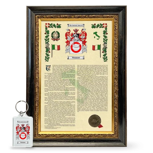 Vitamore Framed Armorial History and Keychain - Heirloom