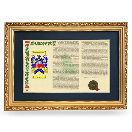 Vivaen Deluxe Armorial Landscape Framed - Gold