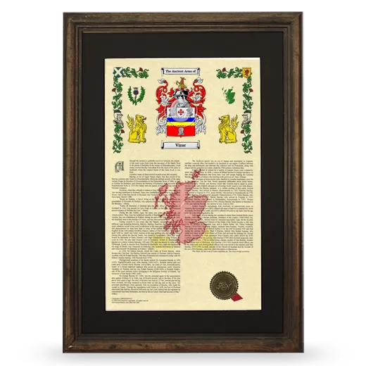 Vizar Deluxe Armorial Framed - Brown