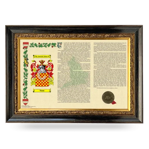 Vaux Armorial Landscape Framed - Heirloom