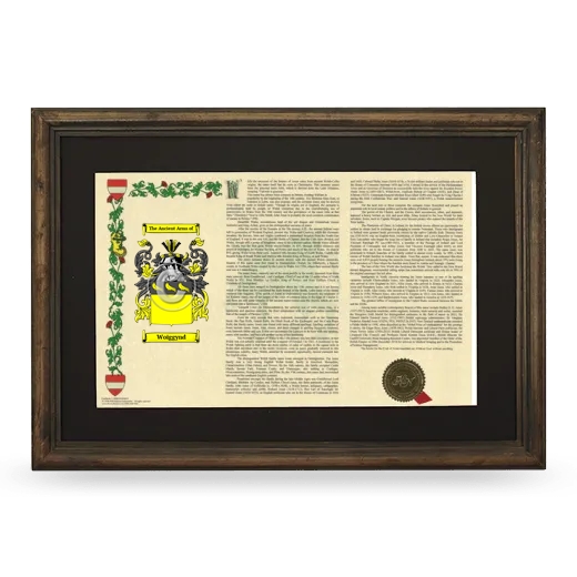 Woiggynd Deluxe Armorial Landscape Framed - Brown