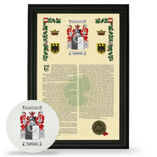 Fogelsangh Framed Armorial History and Mouse Pad - Black