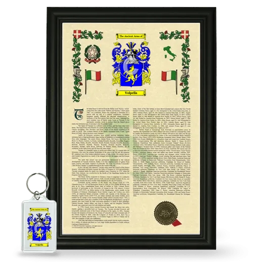 Volpella Framed Armorial History and Keychain - Black
