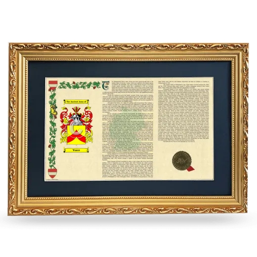 Vorce Deluxe Armorial Landscape Framed - Gold