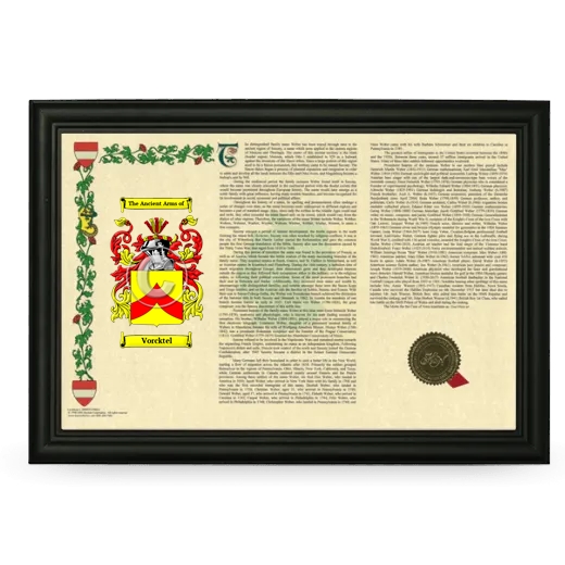 Vorcktel Armorial Landscape Framed - Black