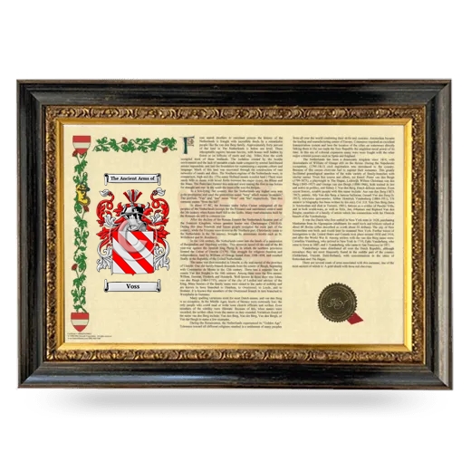 Voss Armorial Landscape Framed - Heirloom