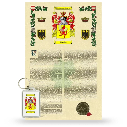 Voeske Armorial History and Keychain Package