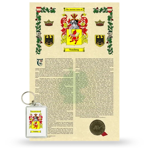 Vossberg Armorial History and Keychain Package