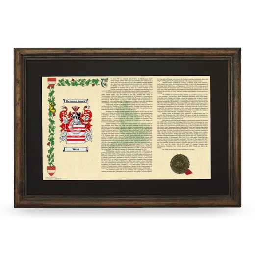 Wass Deluxe Armorial Landscape Framed - Brown