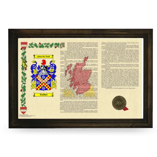 Wabbel Armorial Landscape Framed - Brown