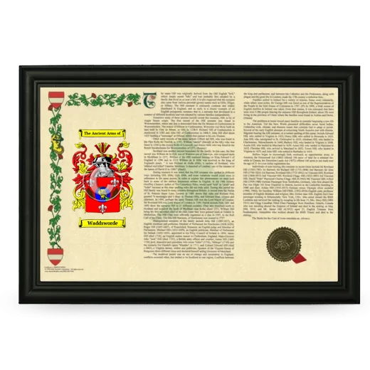 Waddsworde Armorial Landscape Framed - Black