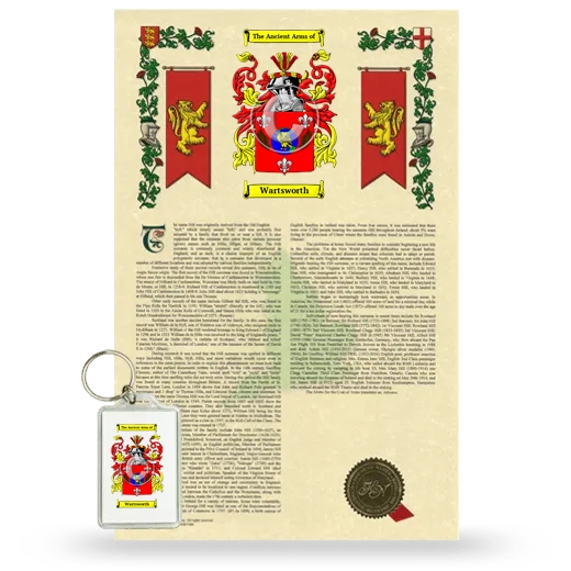 Wartsworth Armorial History and Keychain Package