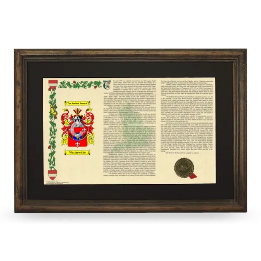 Watterwithy Deluxe Armorial Landscape Framed - Brown