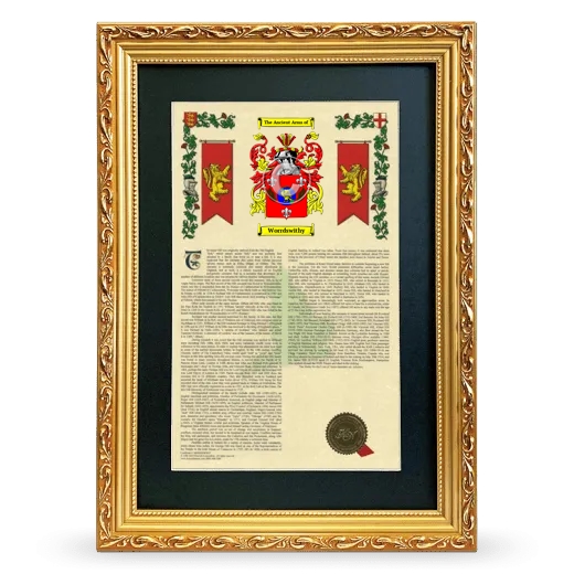 Worrdswithy Deluxe Armorial Framed - Gold