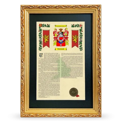 Wotsworde Deluxe Armorial Framed - Gold