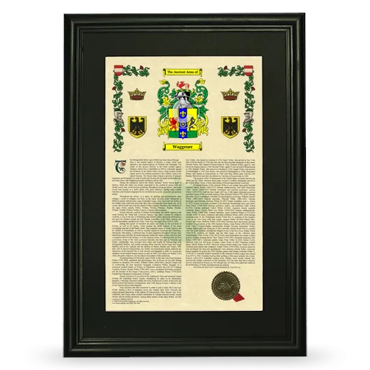 Waggener Deluxe Armorial Framed - Black