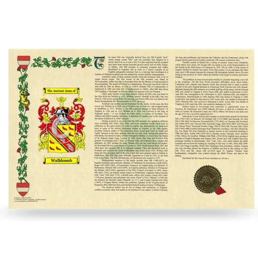 Walldoomb Armorial History Landscape Style