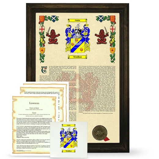 Waidhoe Framed Armorial, Symbolism and Large Tile - Brown