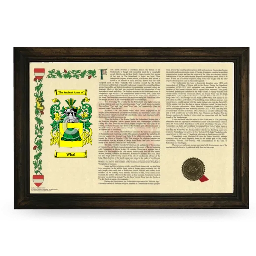 Whal Armorial Landscape Framed - Brown