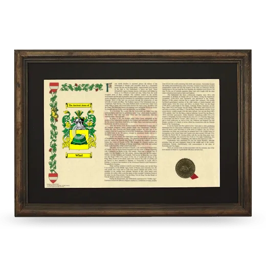 Whal Deluxe Armorial Landscape Framed - Brown