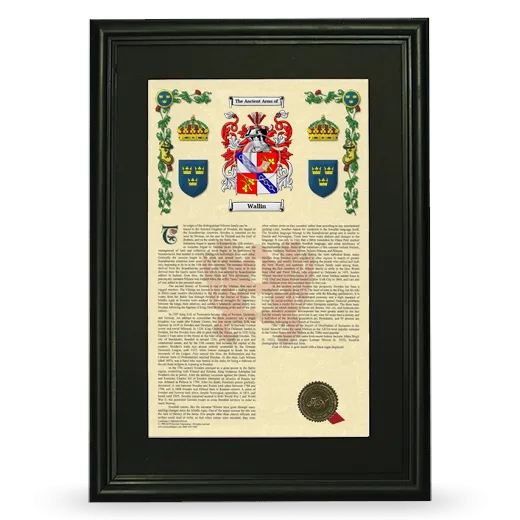 Wallin Deluxe Armorial Framed - Black