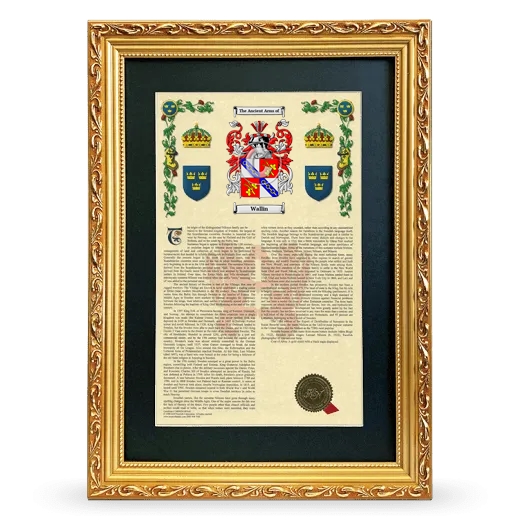 Wallin Deluxe Armorial Framed - Gold