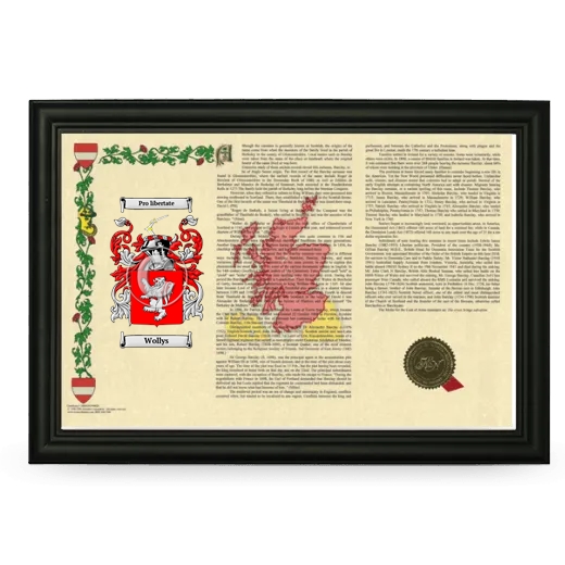 Wollys Armorial Landscape Framed - Black