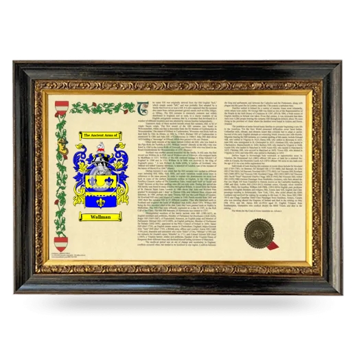 Wallman Armorial Landscape Framed - Heirloom