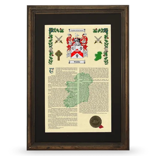 Walshe Deluxe Armorial Framed - Brown