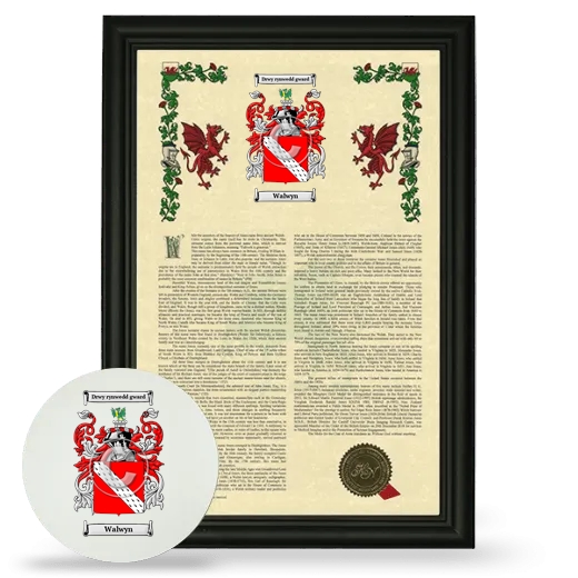 Walwyn Framed Armorial History and Mouse Pad - Black