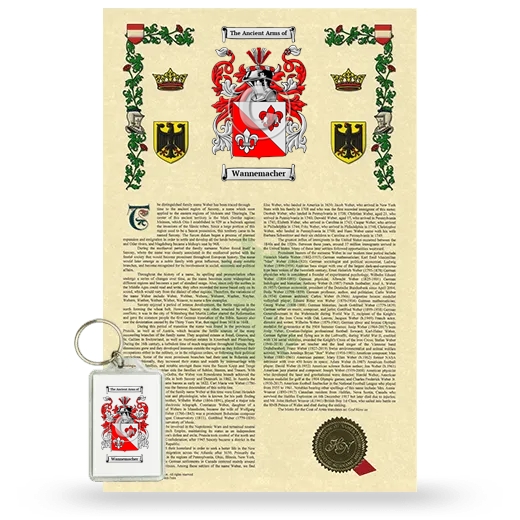 Wannemacher Armorial History and Keychain Package