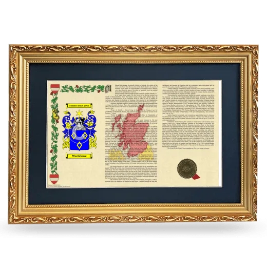 Wartelowe Deluxe Armorial Landscape Framed - Gold