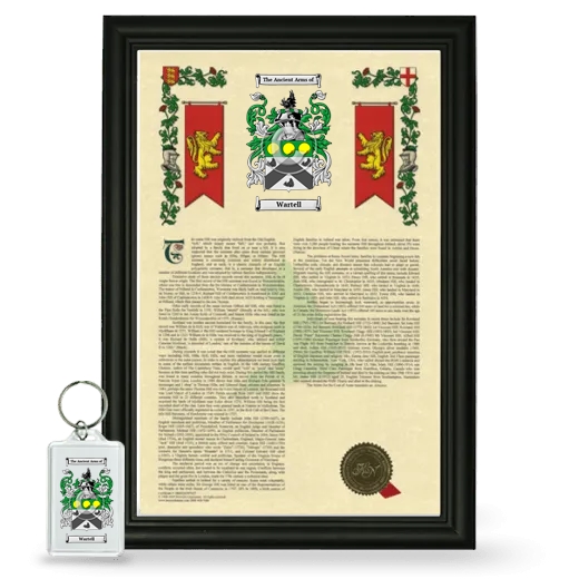 Wartell Framed Armorial History and Keychain - Black