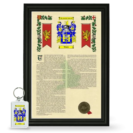 Wares Framed Armorial History and Keychain - Black