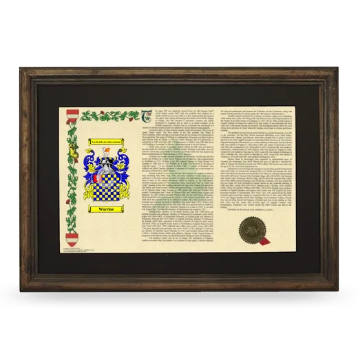 Warvine Deluxe Armorial Landscape Framed - Brown