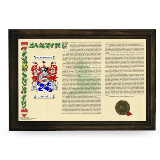 Vastall Armorial Landscape Framed - Brown